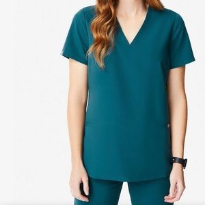 FIGS Caribbean Blue Casma Scrub Top XS